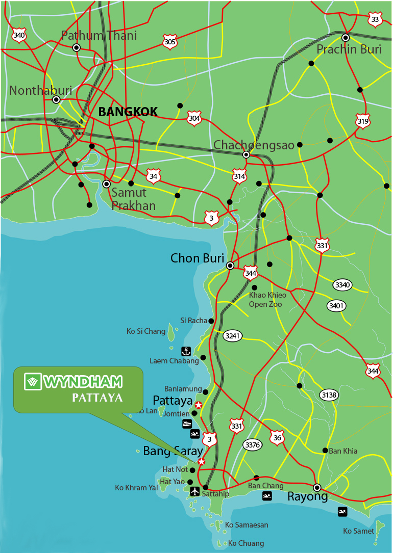 Wyndham Pattaya map